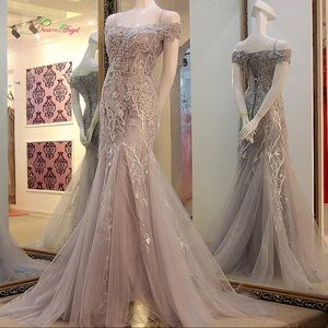 Beautiful elegant wedding dress evening gown 8
